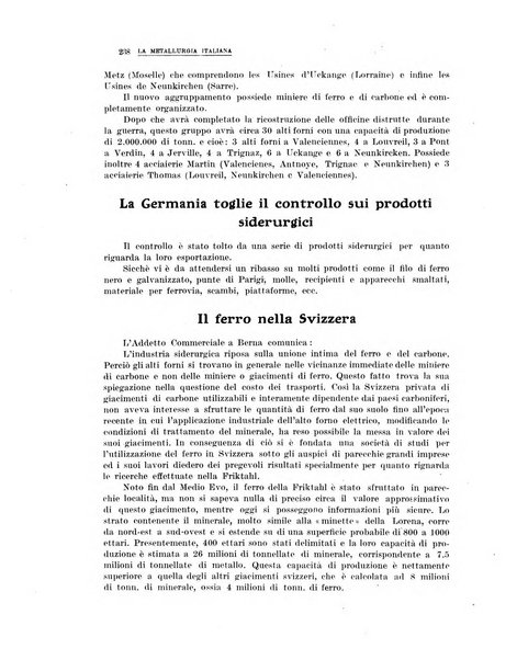 La metallurgia italiana rivista mensile