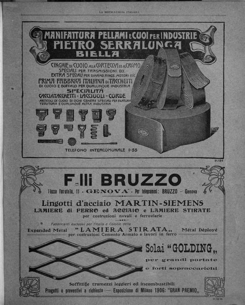 La metallurgia italiana rivista mensile