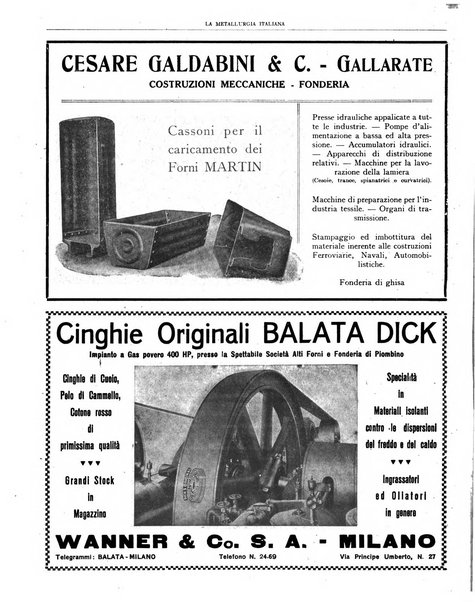 La metallurgia italiana rivista mensile