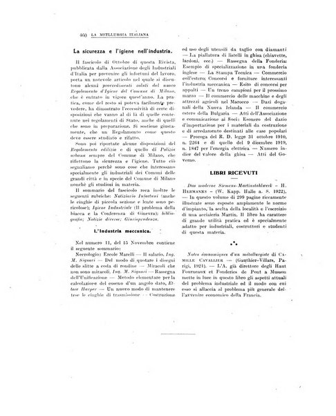 La metallurgia italiana rivista mensile