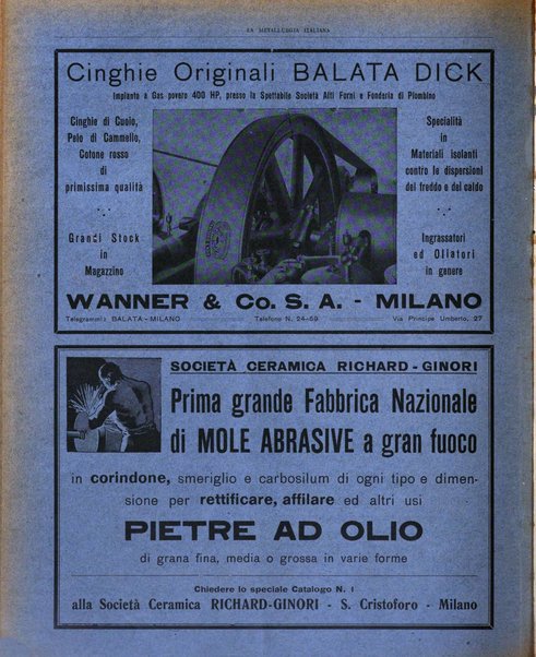 La metallurgia italiana rivista mensile