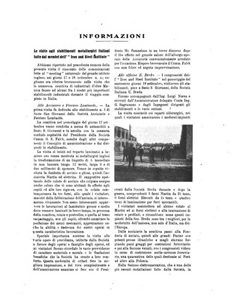 La metallurgia italiana rivista mensile