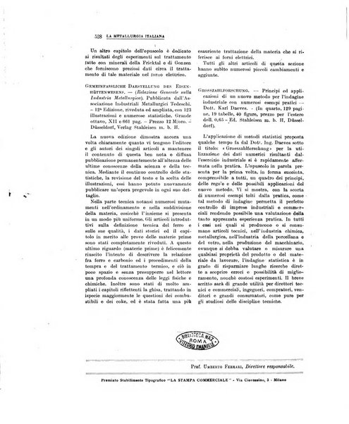 La metallurgia italiana rivista mensile