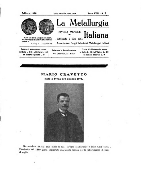 La metallurgia italiana rivista mensile