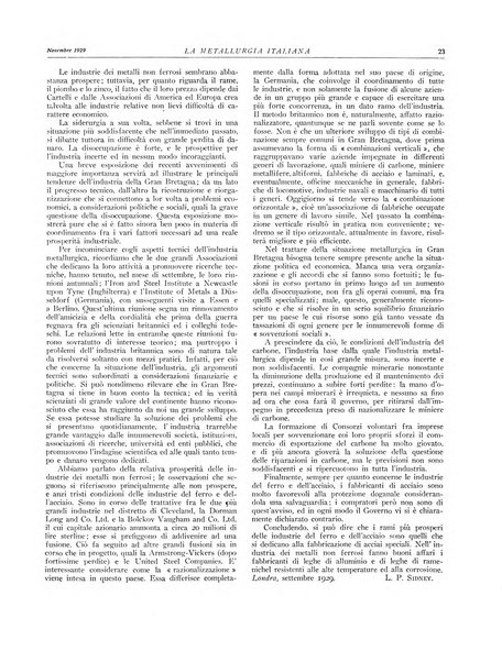 La metallurgia italiana rivista mensile