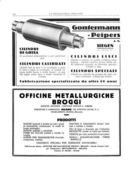 La metallurgia italiana rivista mensile