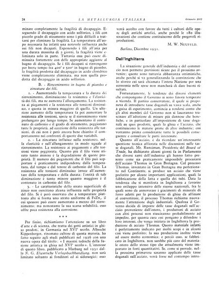 La metallurgia italiana rivista mensile