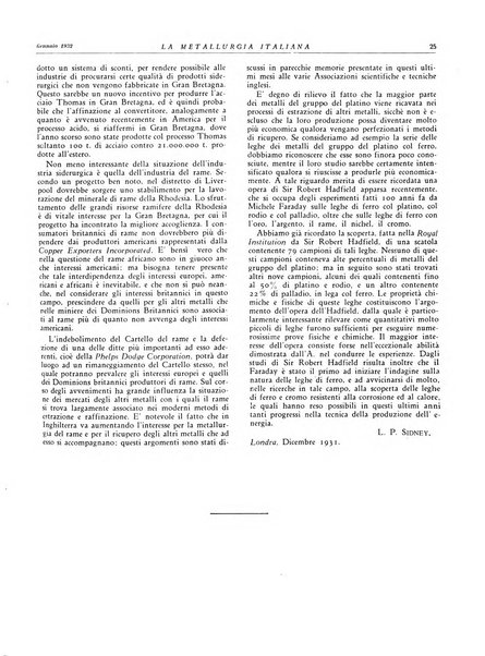 La metallurgia italiana rivista mensile