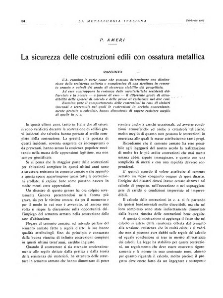 La metallurgia italiana rivista mensile