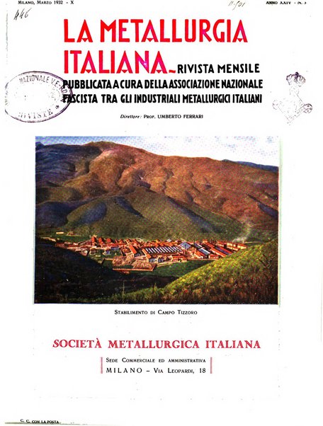 La metallurgia italiana rivista mensile