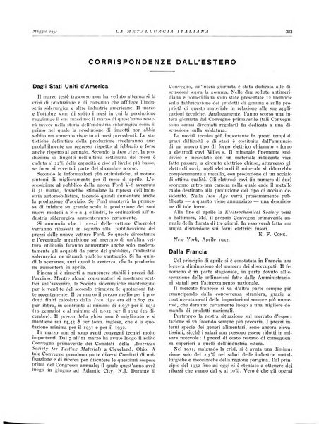 La metallurgia italiana rivista mensile