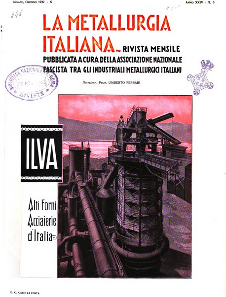 La metallurgia italiana rivista mensile