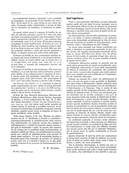 La metallurgia italiana rivista mensile