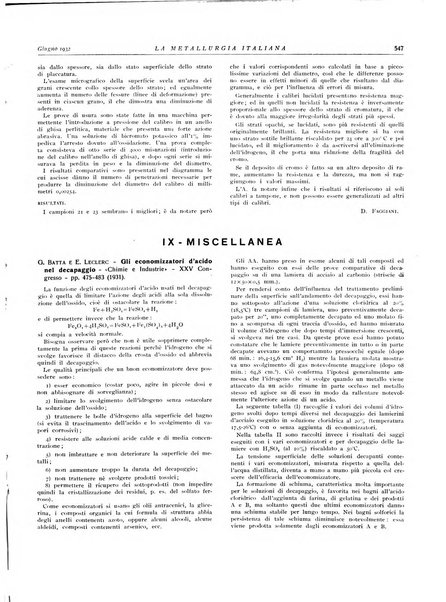 La metallurgia italiana rivista mensile