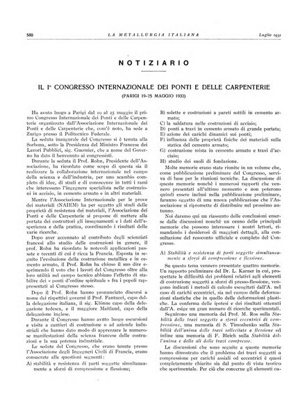 La metallurgia italiana rivista mensile