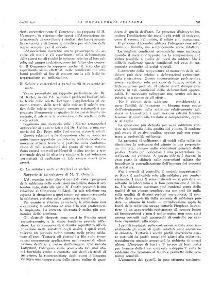 La metallurgia italiana rivista mensile