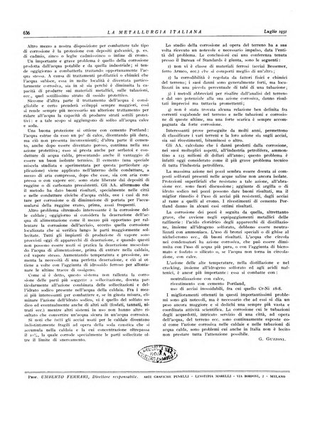 La metallurgia italiana rivista mensile