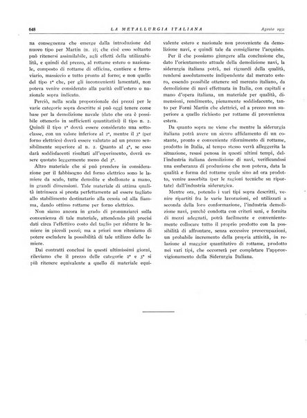 La metallurgia italiana rivista mensile