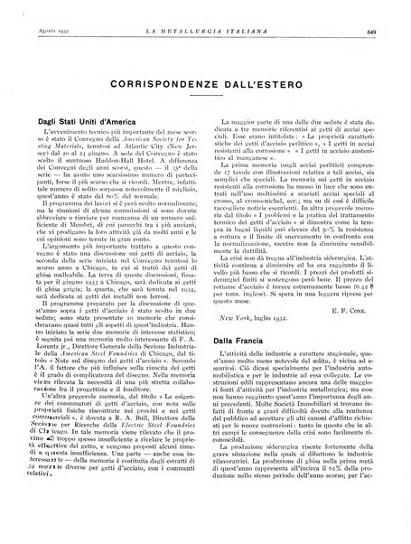 La metallurgia italiana rivista mensile