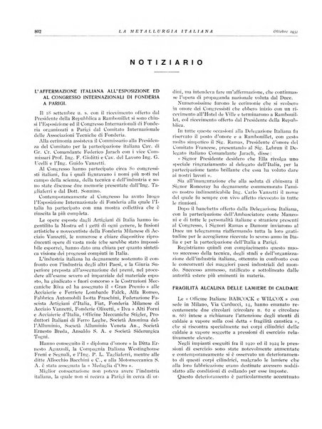 La metallurgia italiana rivista mensile