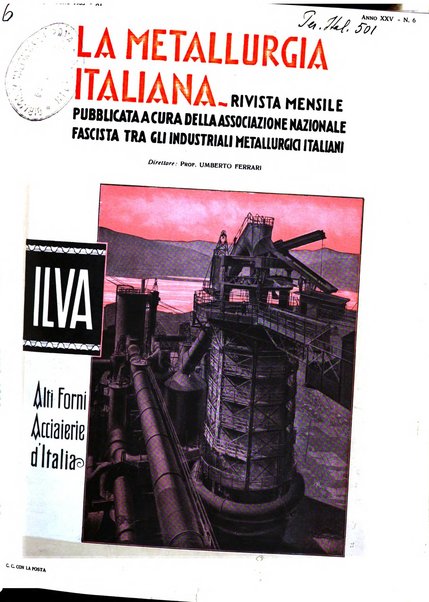 La metallurgia italiana rivista mensile