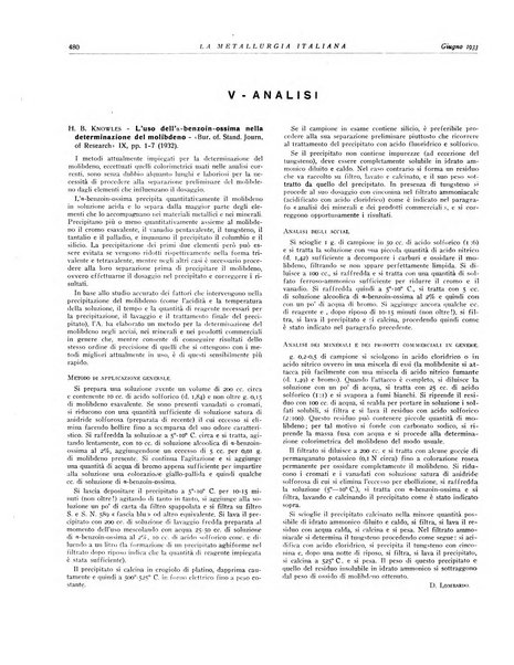 La metallurgia italiana rivista mensile