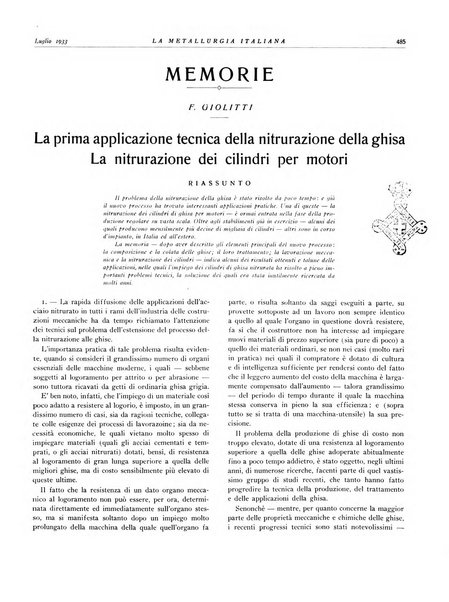 La metallurgia italiana rivista mensile