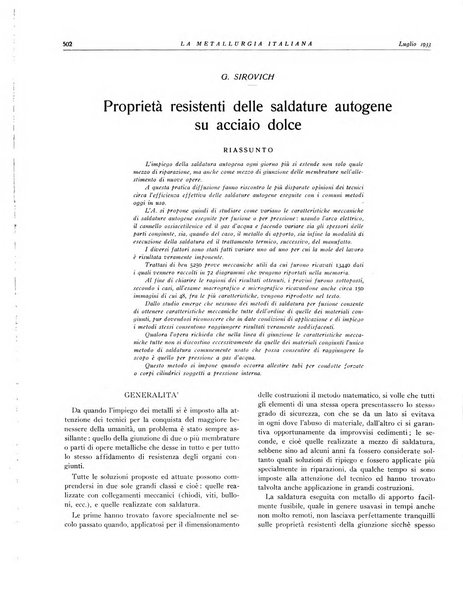 La metallurgia italiana rivista mensile