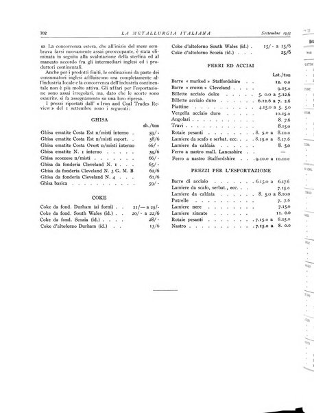 La metallurgia italiana rivista mensile