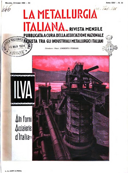 La metallurgia italiana rivista mensile