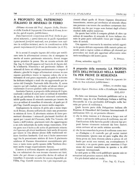 La metallurgia italiana rivista mensile