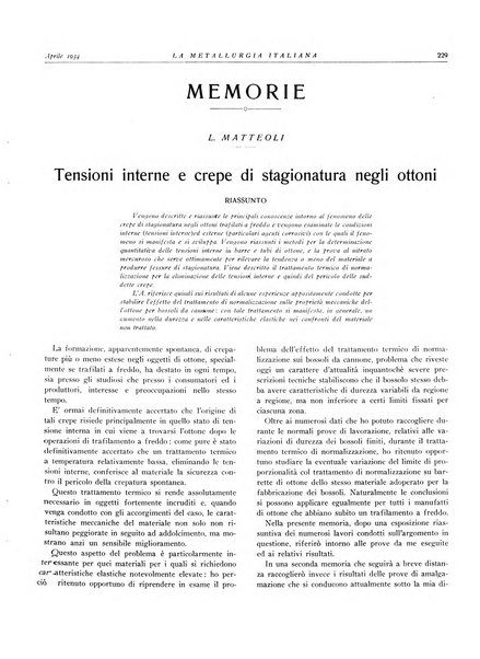 La metallurgia italiana rivista mensile