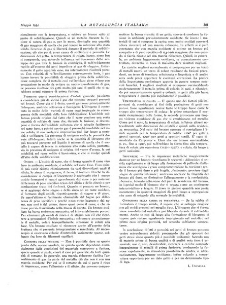 La metallurgia italiana rivista mensile