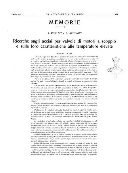 La metallurgia italiana rivista mensile