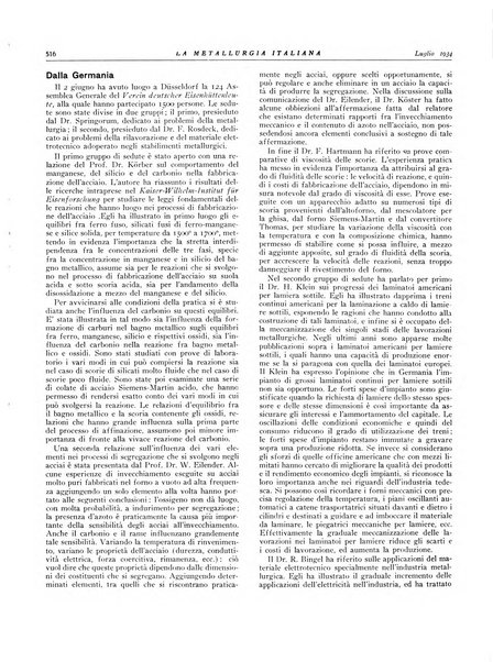 La metallurgia italiana rivista mensile