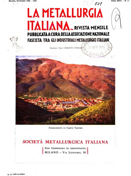 La metallurgia italiana rivista mensile