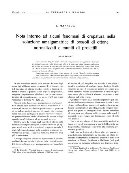 La metallurgia italiana rivista mensile