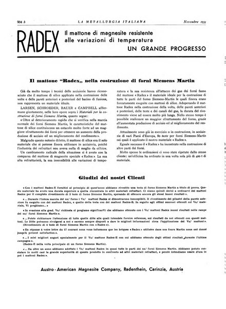 La metallurgia italiana rivista mensile