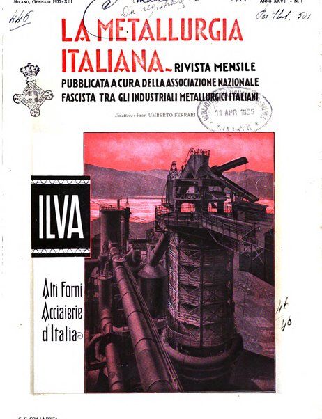 La metallurgia italiana rivista mensile