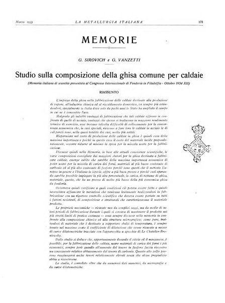 La metallurgia italiana rivista mensile