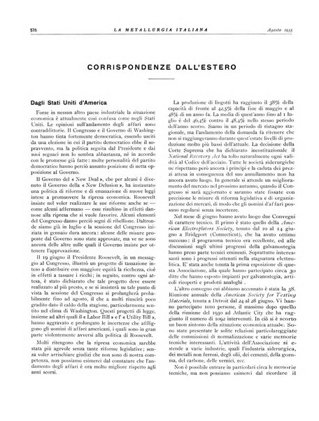 La metallurgia italiana rivista mensile