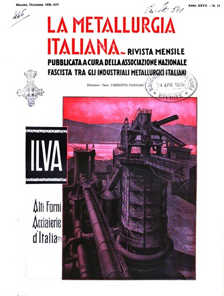 La metallurgia italiana rivista mensile