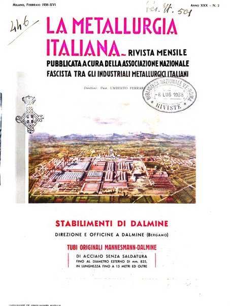 La metallurgia italiana rivista mensile