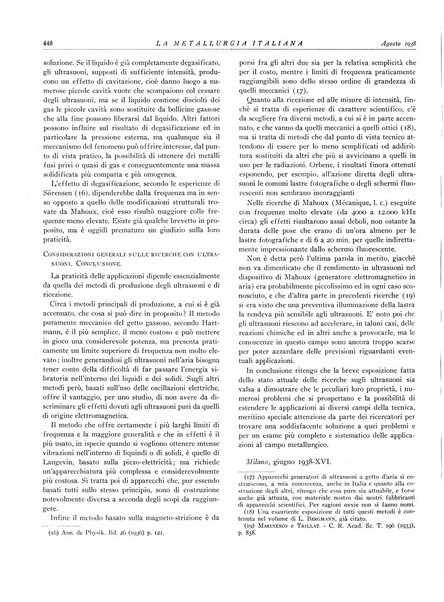 La metallurgia italiana rivista mensile