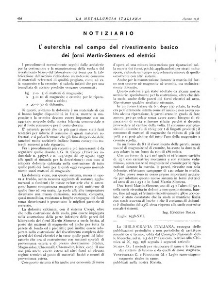 La metallurgia italiana rivista mensile