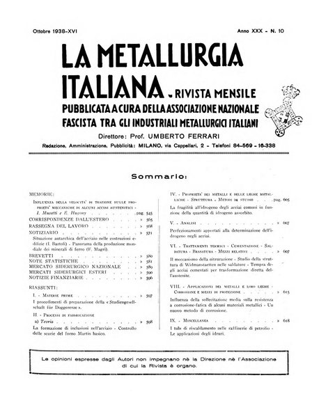 La metallurgia italiana rivista mensile