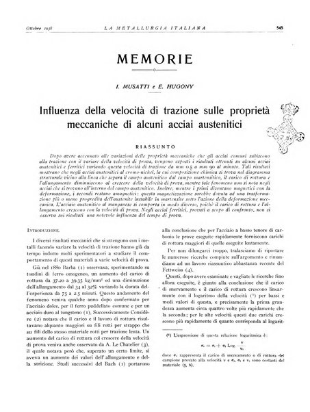 La metallurgia italiana rivista mensile