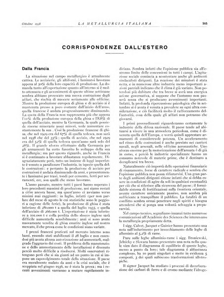 La metallurgia italiana rivista mensile