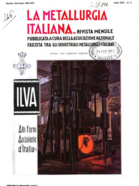 La metallurgia italiana rivista mensile