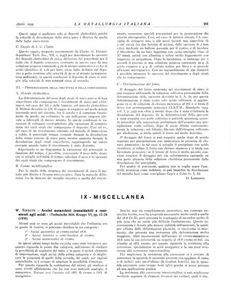 La metallurgia italiana rivista mensile